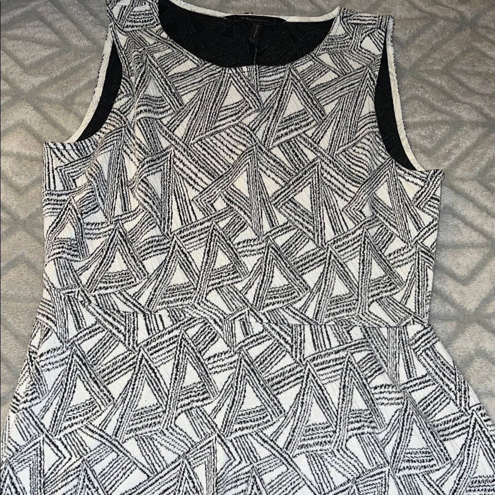 BCBGMAXAZRIA Women's Cassandra Black and White Dress in size Small